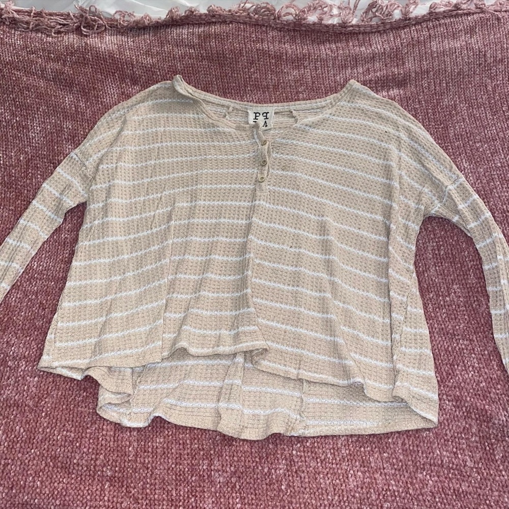 waffle knit sweater top